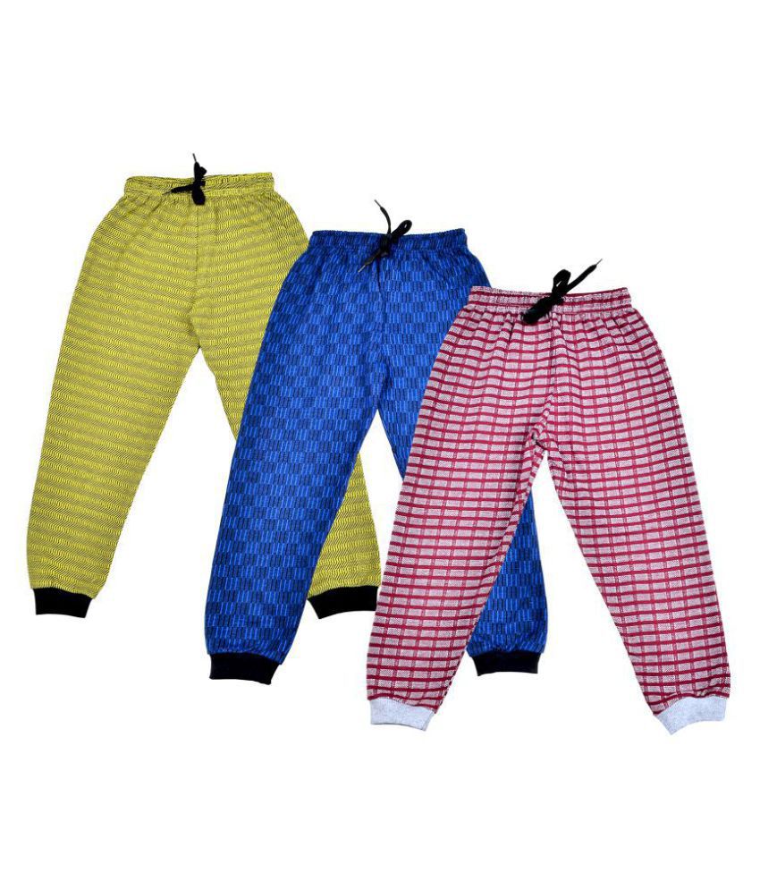     			Sathiyas Girls 100% Cotton Multicolor Pants-Pack of 3