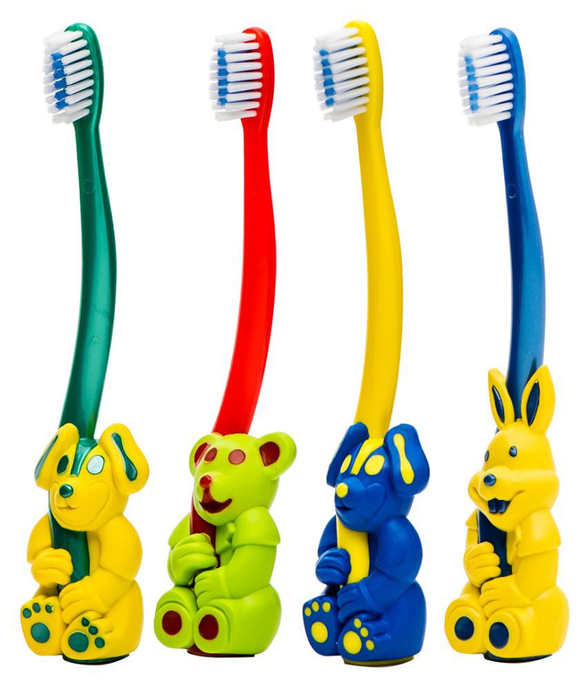 Buddsbuddy Multi-Colour Baby Toothbrush ( 4 pcs )