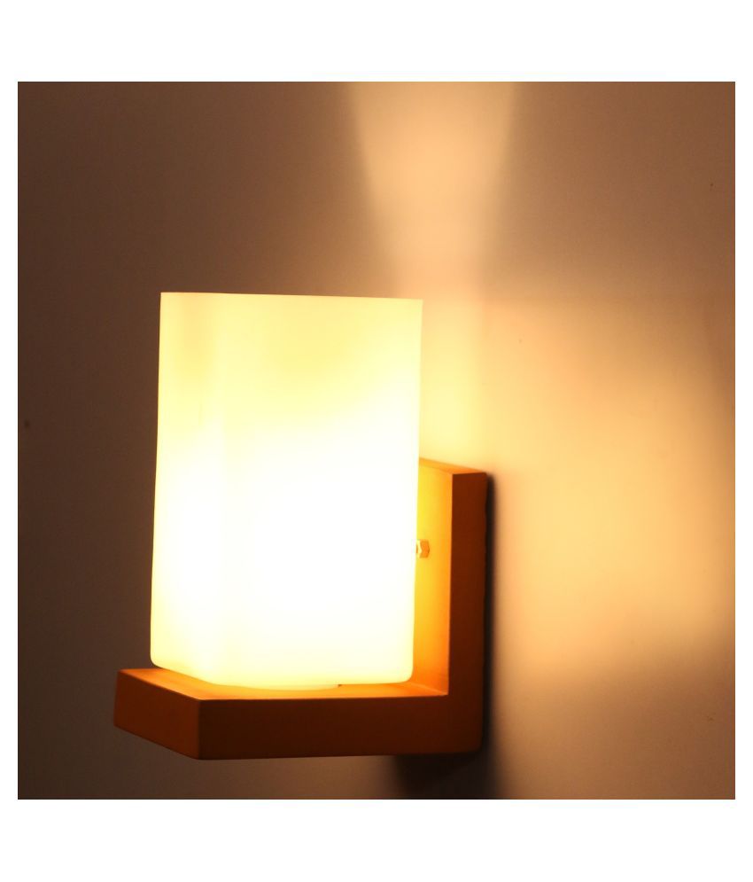     			Somil Decorative Wall Lamp Light Glass Wall Light White - Pack of 1