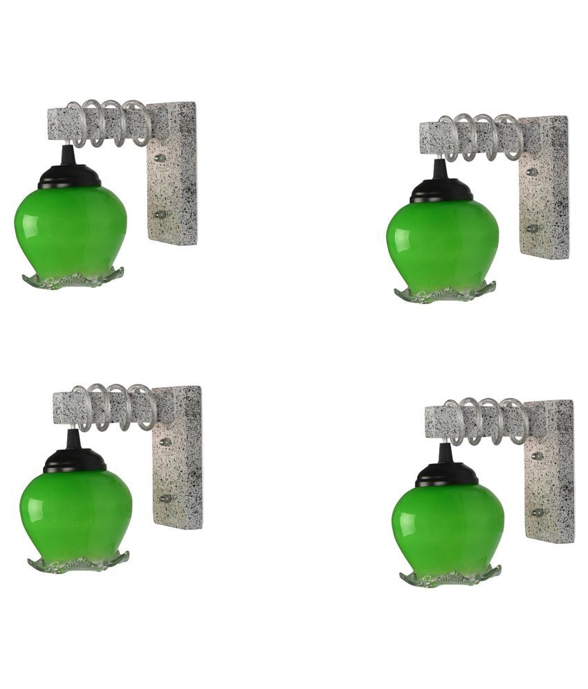     			Somil Decorative Wall Lamp Light Glass Wall Light Green - Pack of 4