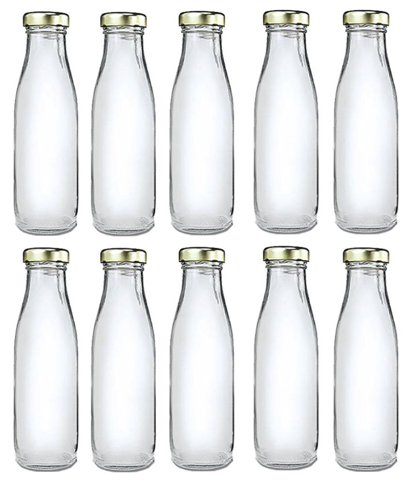     			Somil Glass Storage Bottle, Transparent, Pack Of 10, 300 ml