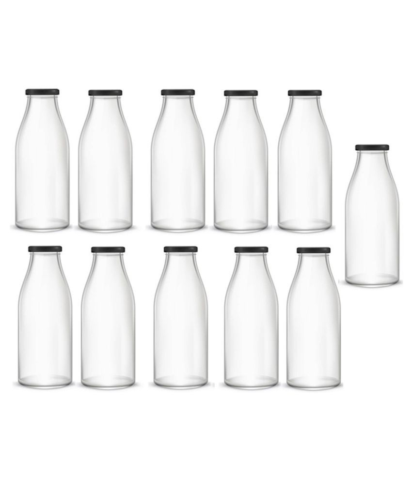     			Somil Stylish Bottle White 500 mL Glass Water Bottle set of 10