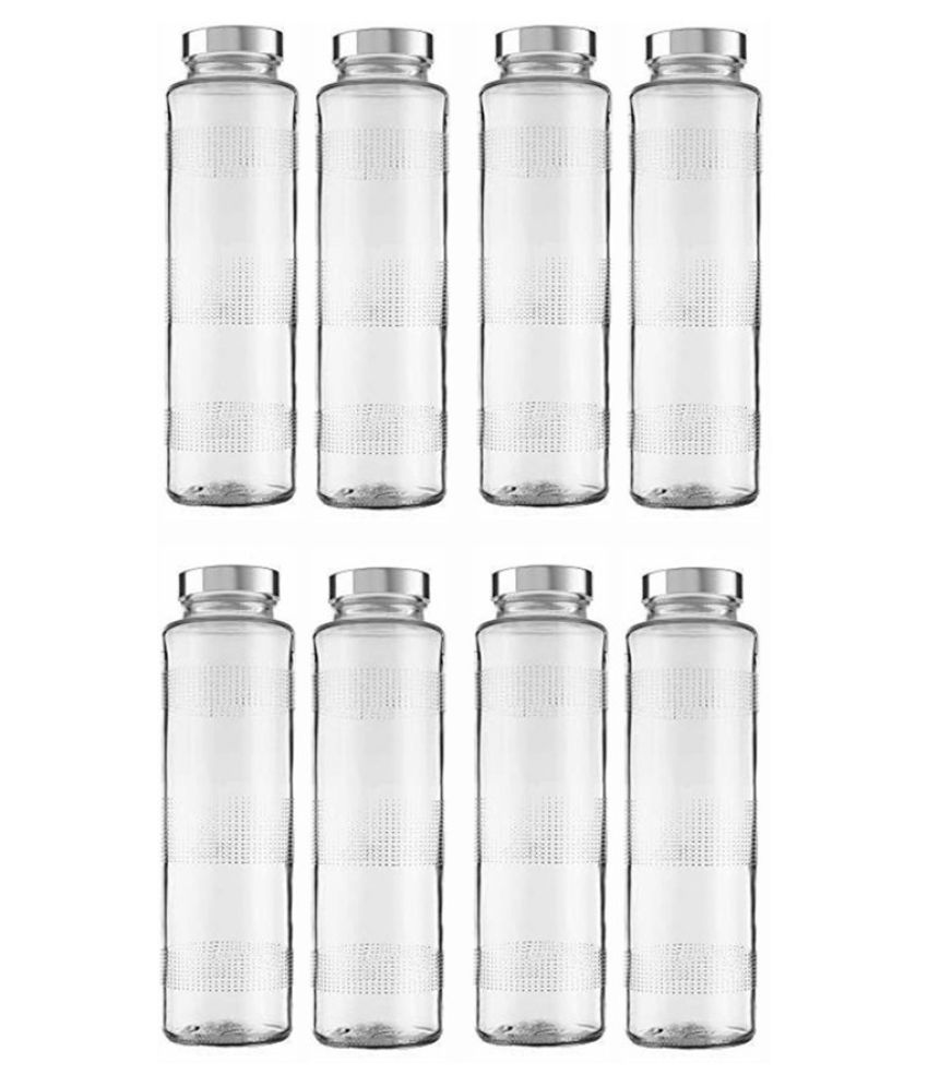     			Somil Stylish Bottle White 750 mL Glass Water Bottle set of 8