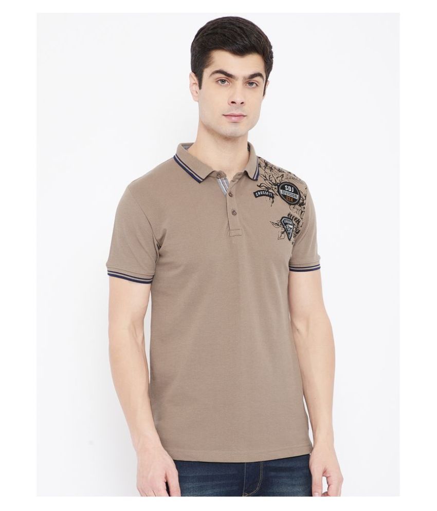     			Duke - Beige Cotton Blend Slim Fit Men's Polo T Shirt ( Pack of 1 )