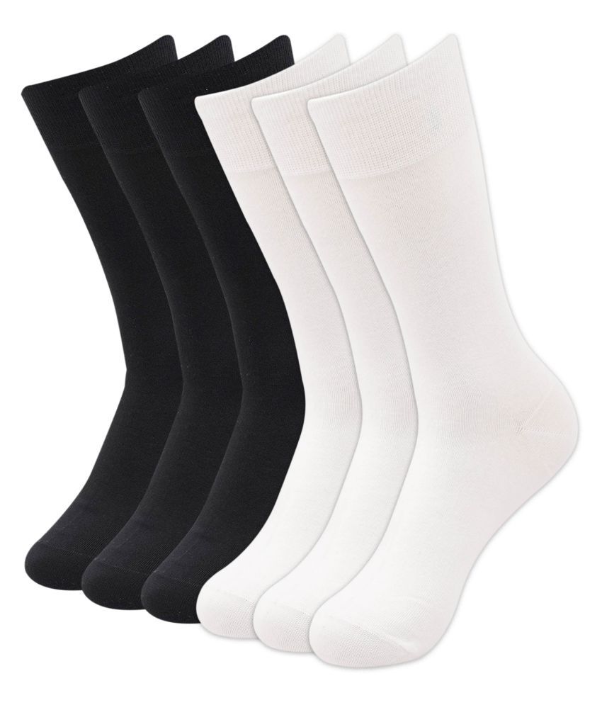 Balenzia - Cotton Men's Solid Multicolor Mid Length Socks ( Pack of 6 )