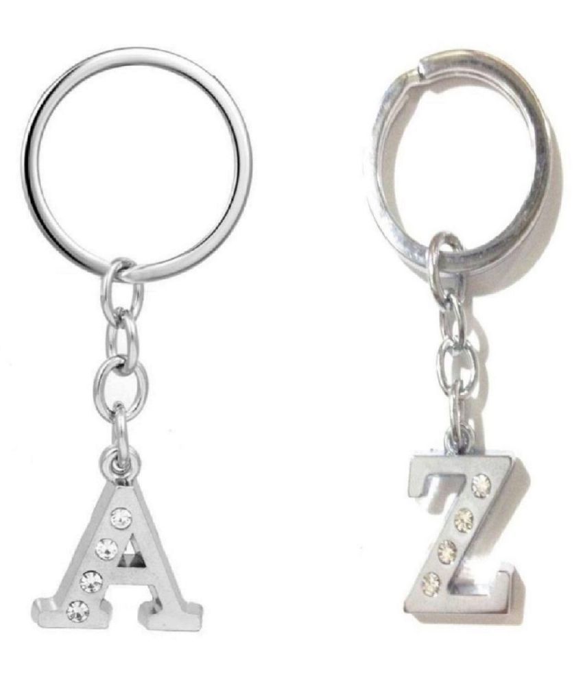     			Americ Style Combo offer of Alphabet ''A & Z'' Metal Keychains (Pack of 2)
