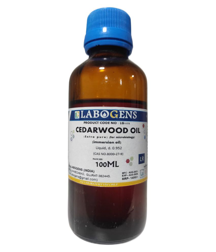     			LABOGENS CEDARWOOD OIL EXTRA PURE 100ML  (for microbiology) (immersion oil) Liquid, d. 0.952