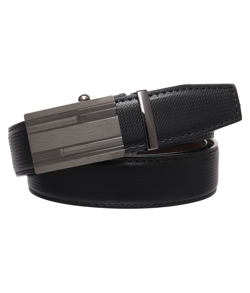     			Loopa Black PU Formal Belt