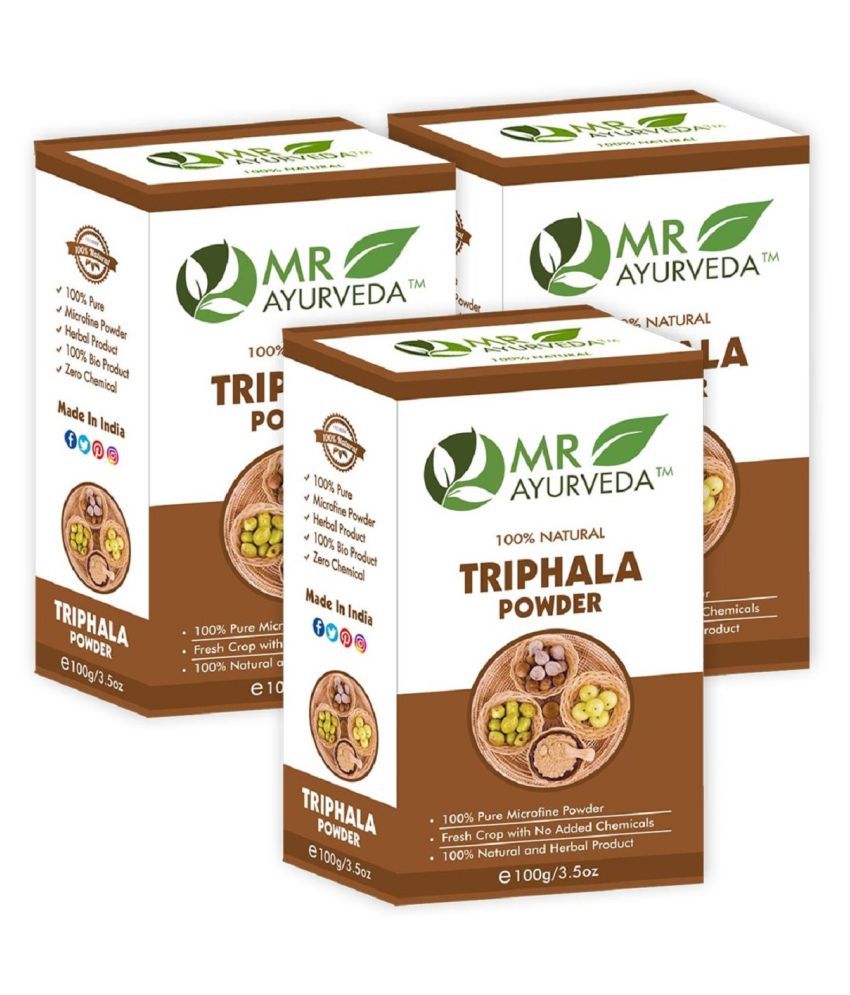     			MR Ayurveda Herbal Triphala Powder Hair Scalp Treatment 300 g Pack of 3