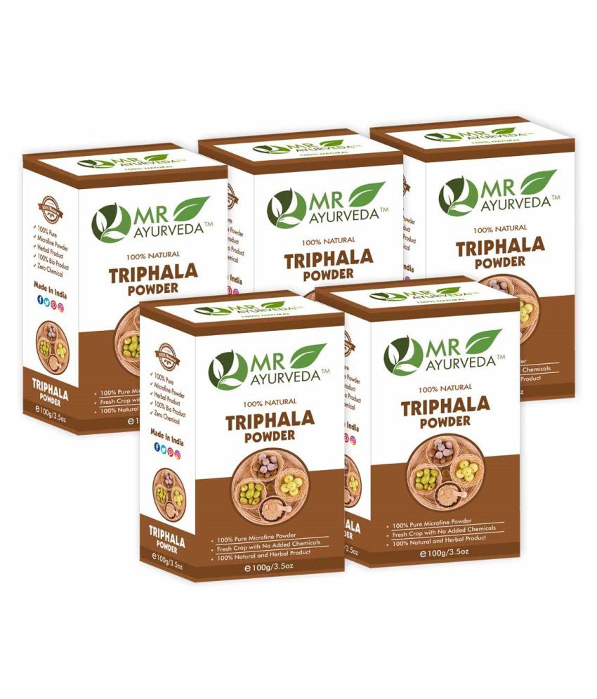     			MR Ayurveda Herbal Triphala Powder Hair Scalp Treatment 500 g Pack of 5