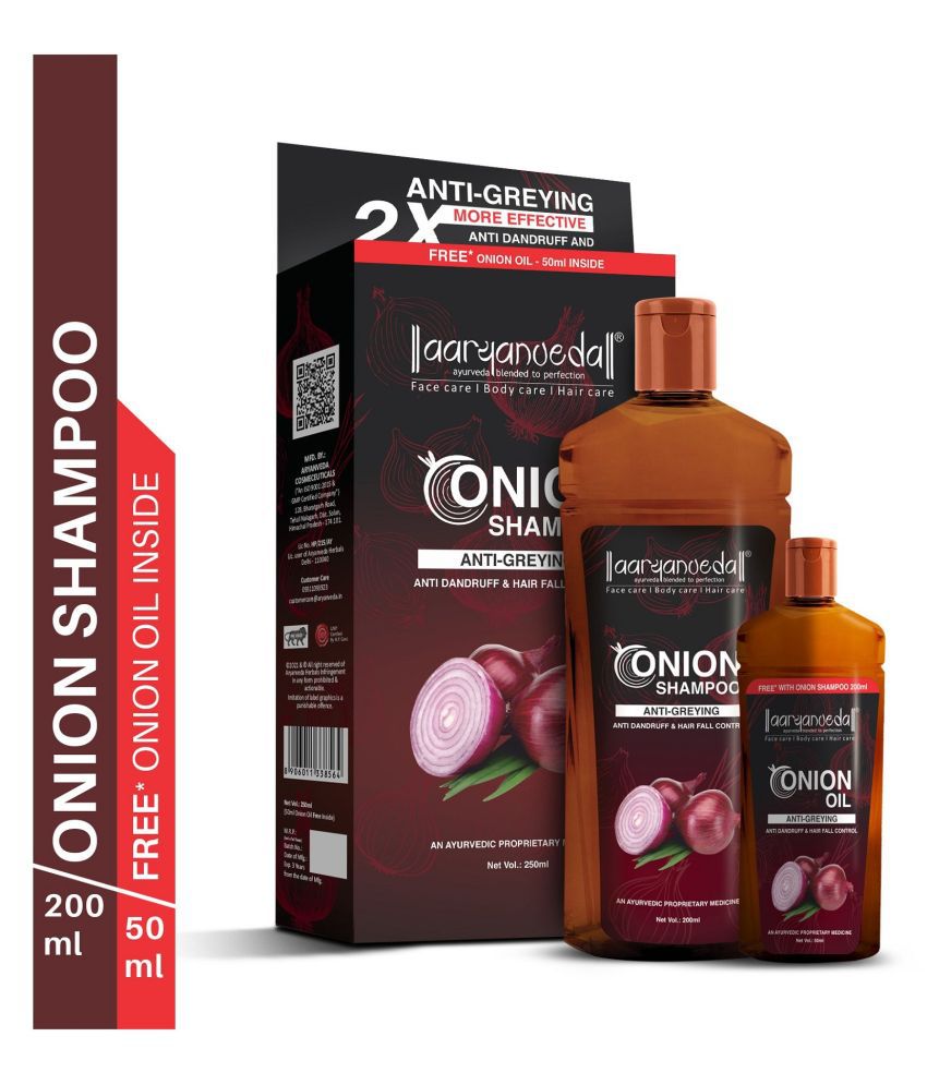 Aryanveda Red Onion Oil & Black Seed Oil Shampoo 250 mL