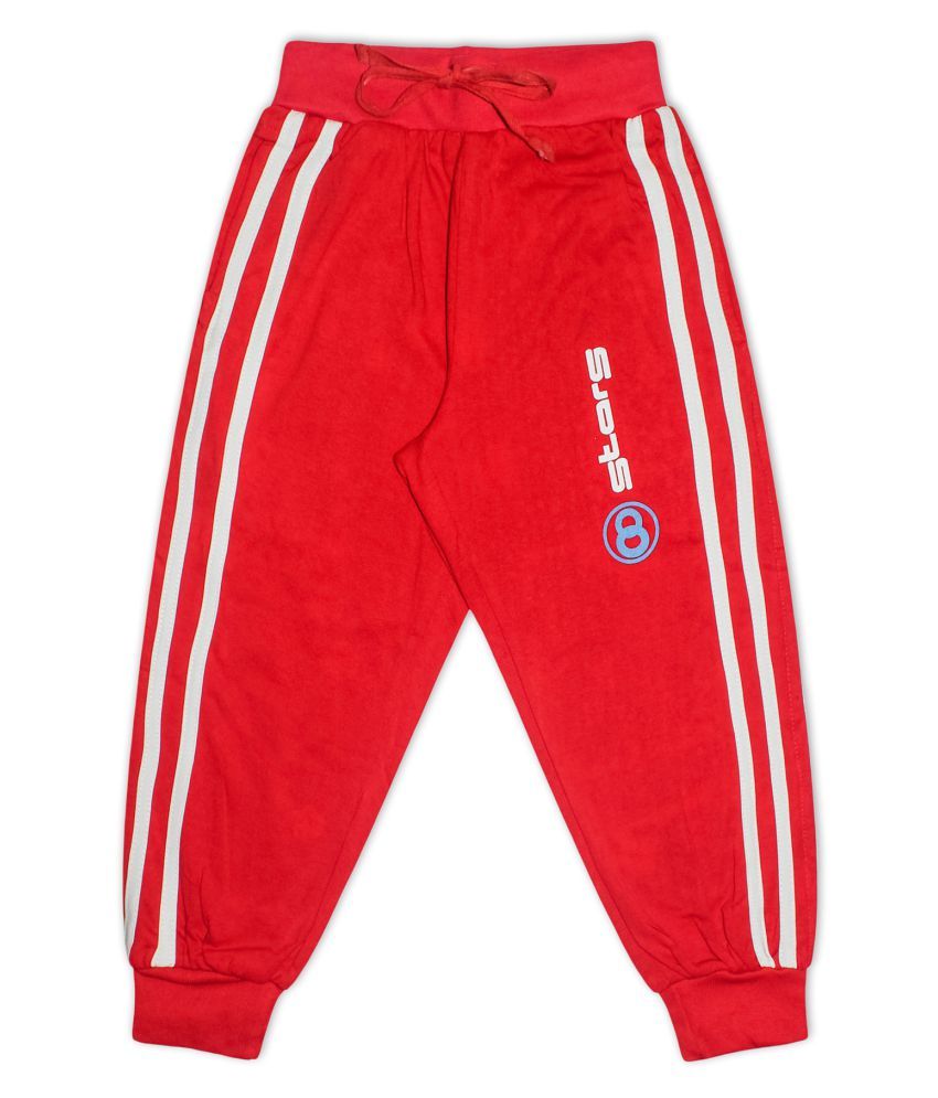 red colour track pants