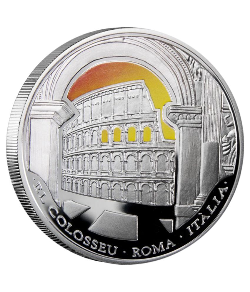     			10 Diners - Wonders of Colosseum Les Meravelles Del Mon (Andorra) Non-Circulated Extremely Rare Silverplated Coin