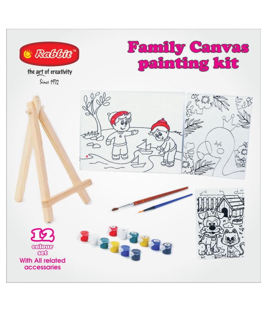 RABBIT CANVAS BOARD 4'*6'+6'*8'+8'*10' PACK OF 3 COMBO|Canvas for painting|Canvas for Kids to paint|Canvas boards for beginners|Canvas for painting|Canvas for acrylic painting|Canvas for artists|Canvas board painting set|Combo includes 3 canvas boards|