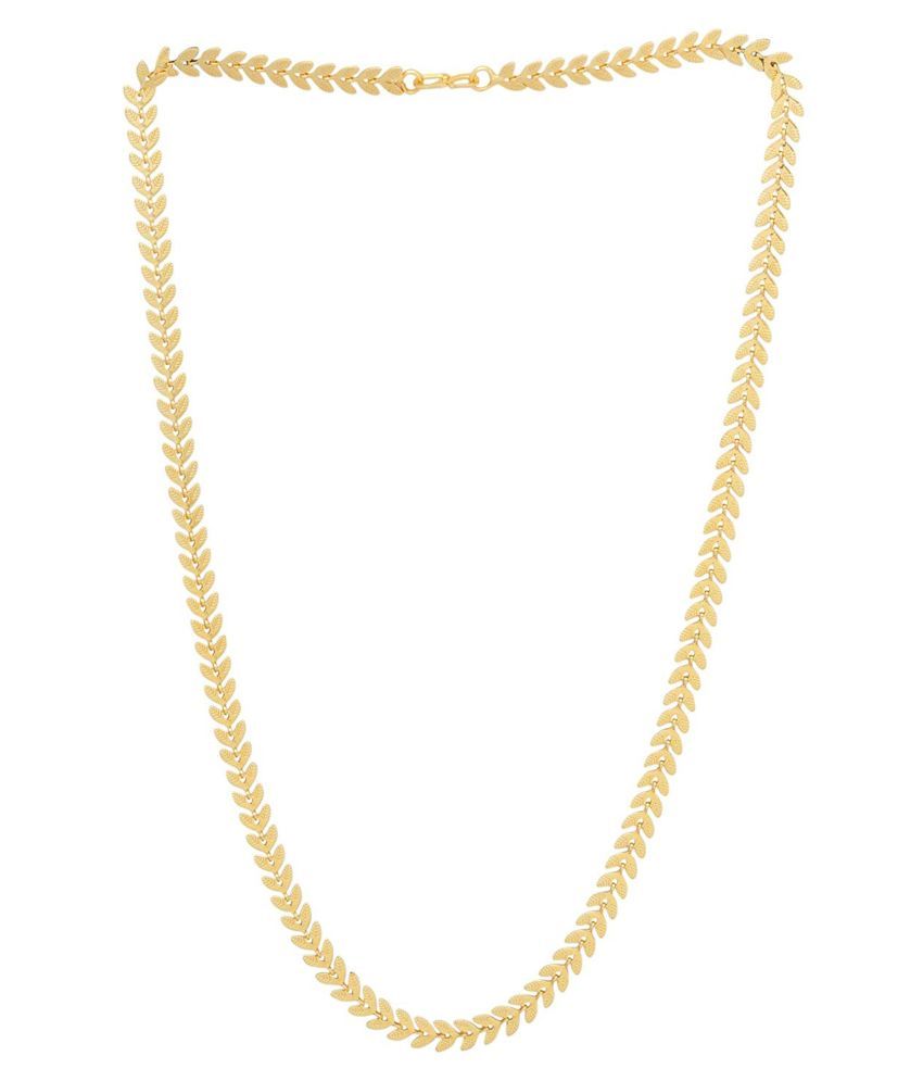     			SHANKH-KRIVA Gold Plated Chain ( Set of 1 )