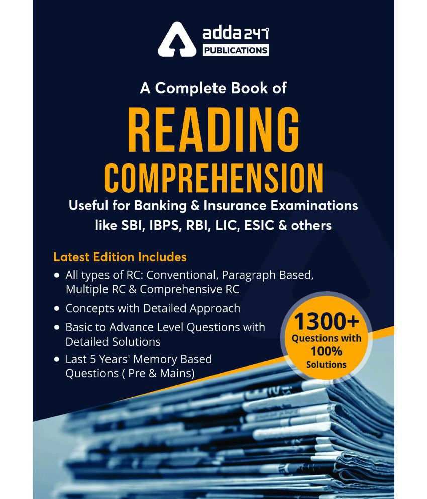 A Complete Book OF READING COMPREHENSION (English Printed Edition)