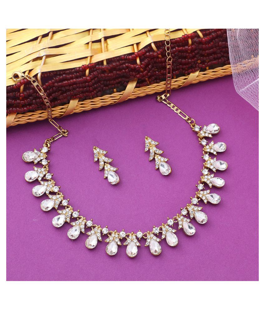     			Sukkhi Alloy Brown Traditional Necklaces Set Collar