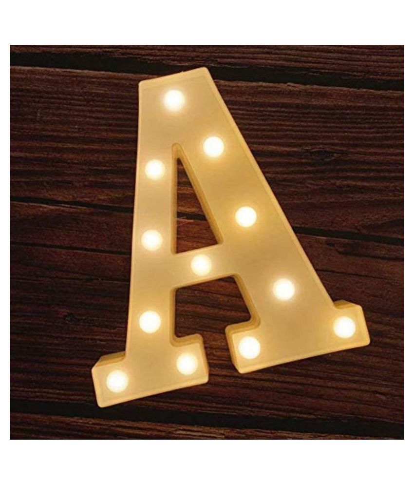     			MIRADH LED Marquee Lights, Sign Letter-A , LED Strips Yellow
