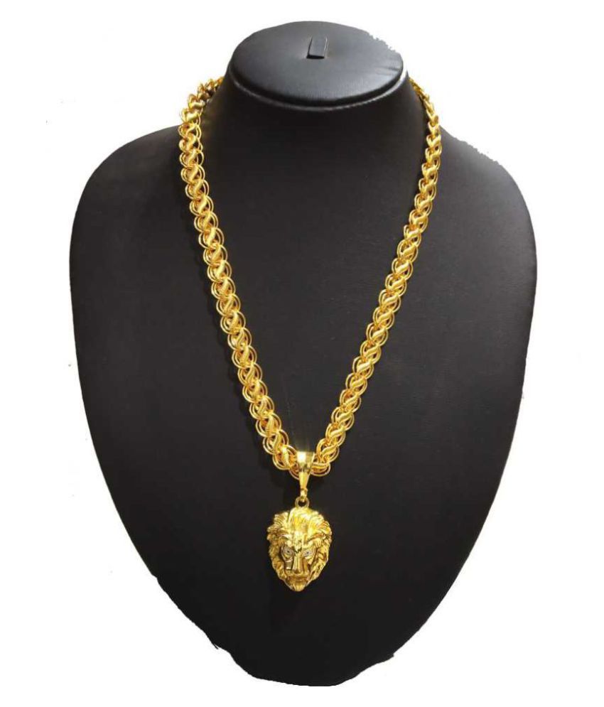    			SHANKHRAJ MALL GOLD PLATED PENDANT AND CHAIN FOR MEN OR BOYS-100343