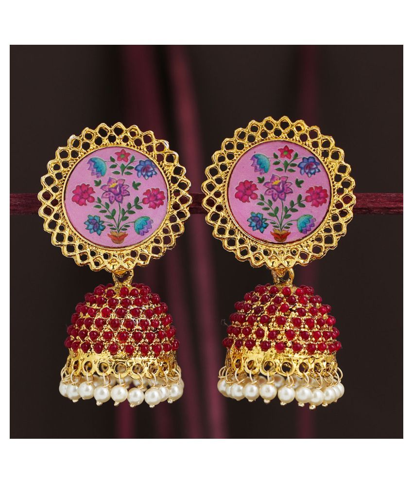     			Sukkhi Classic Gold Plated Pearl Jhumki Earring for Women