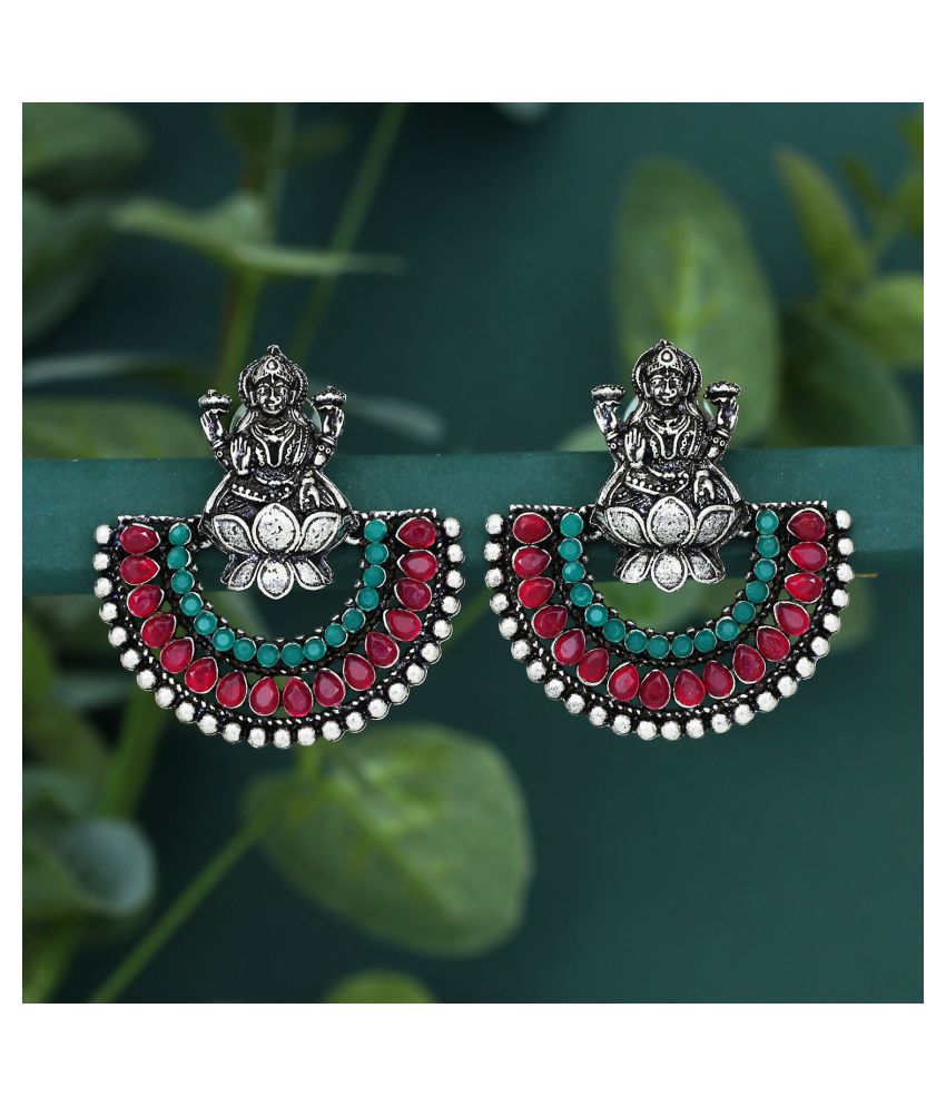     			Sukkhi Classic Oxidised Chandbali Laxmi Earring for Women