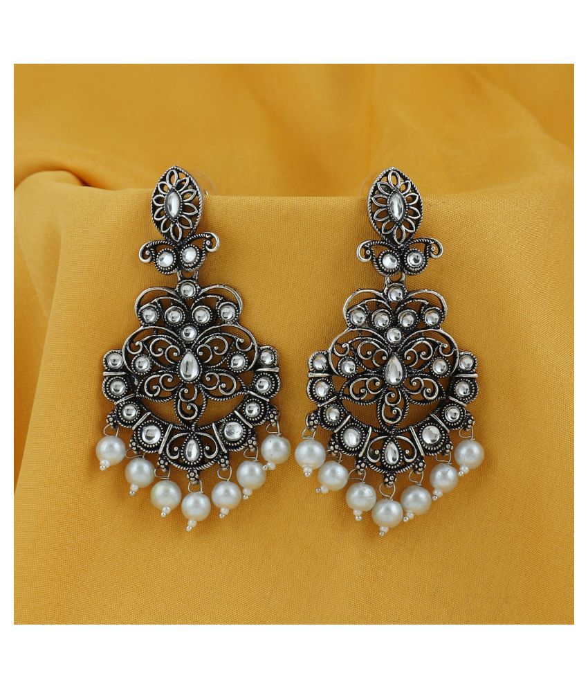 Sukkhi Exotic Oxidised Pearl Chandelier Earring For Women Buy Sukkhi