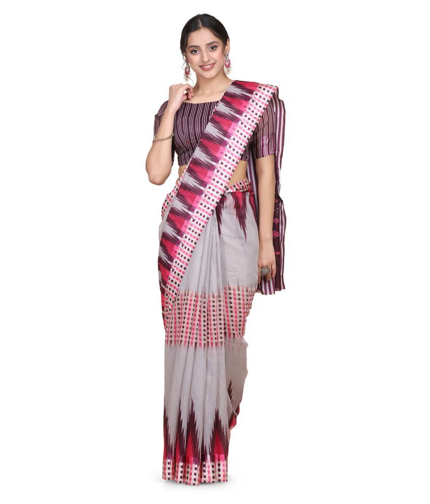     			Aarrah Pink Silk Blend Saree - Single