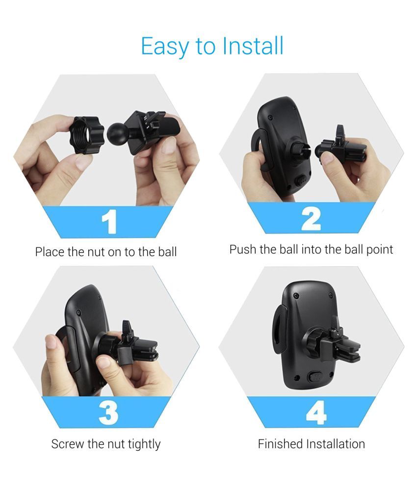 Buy Portronics Clamp X Car Vent Mobile Holder Black (POR 1101) Online