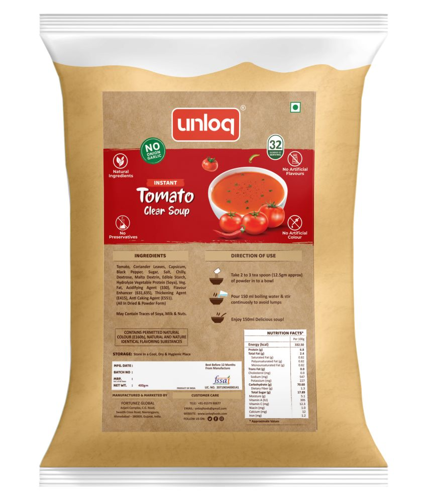 Unloq Tomato Jain Soup Instant Mix 400 gm Buy Unloq Tomato Jain Soup