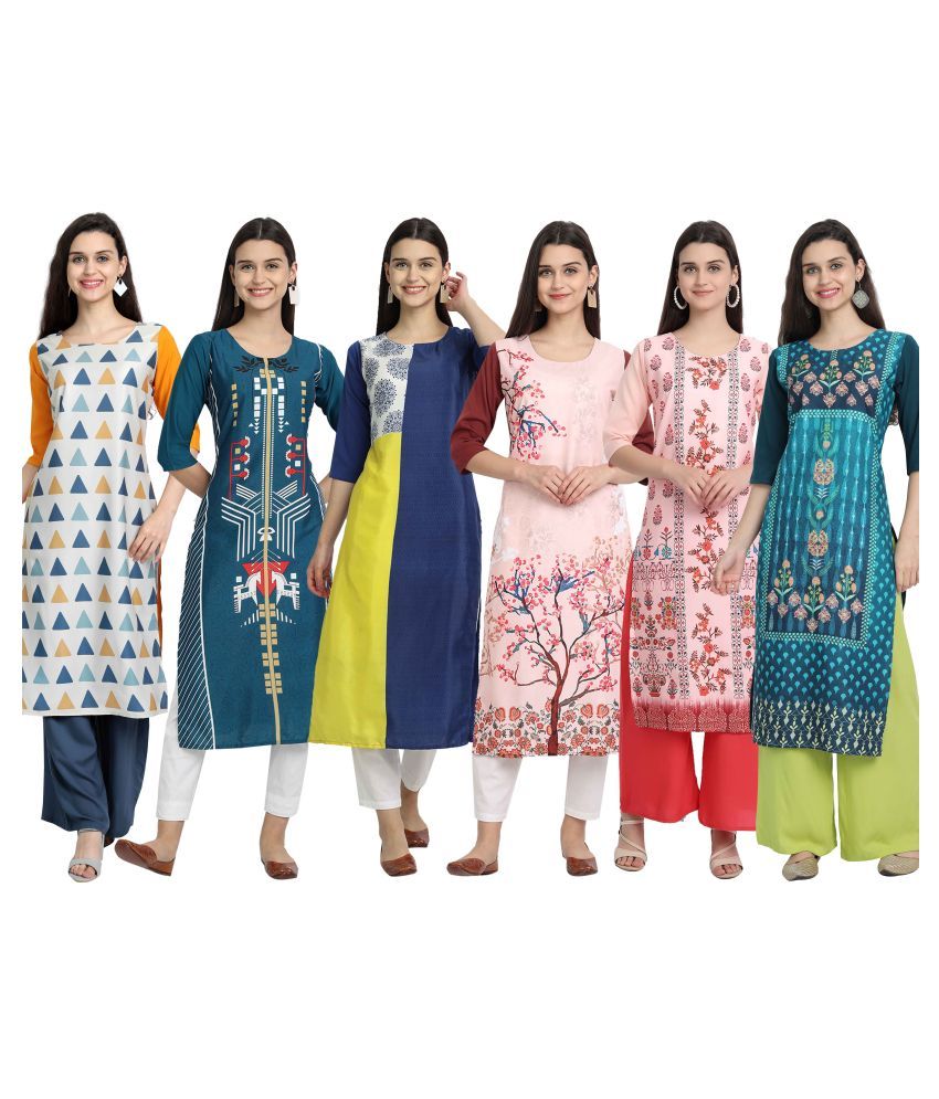 1 Stop Fashion Multicoloured Crepe 