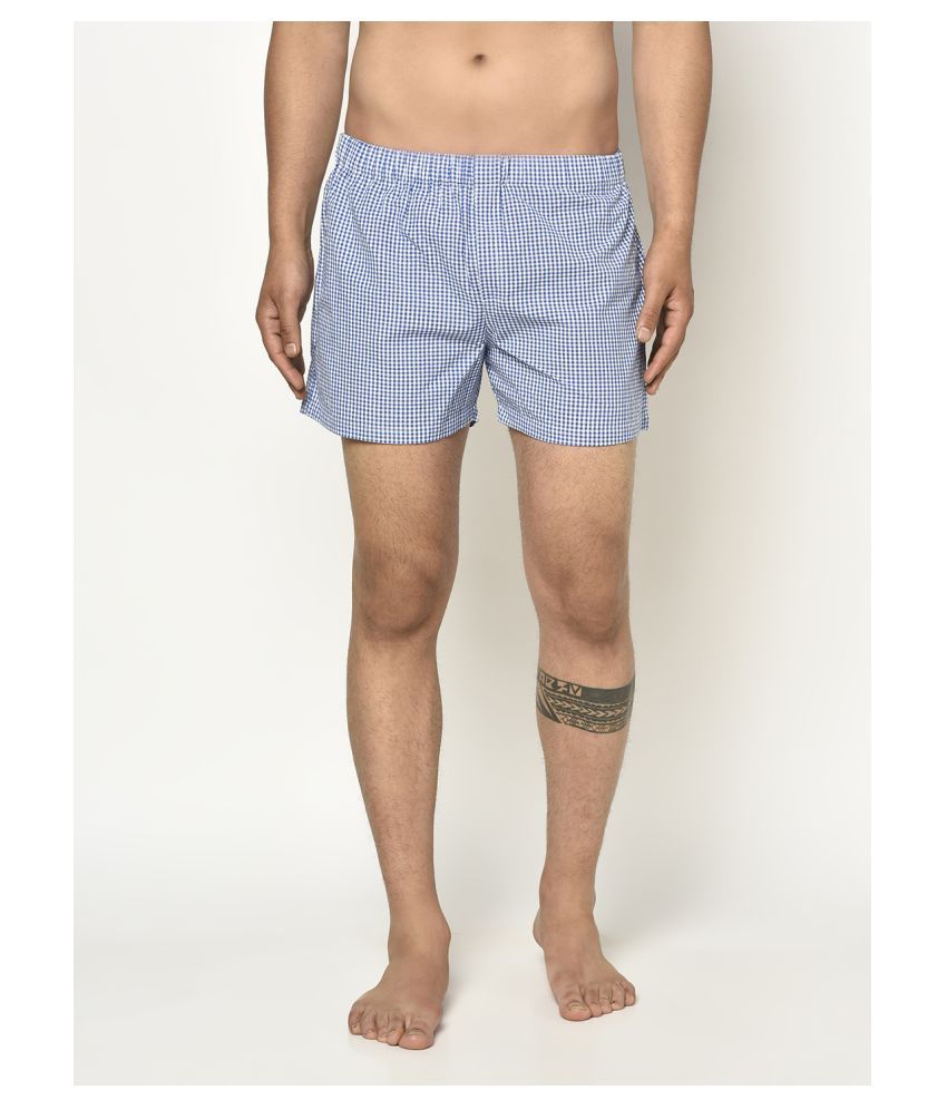     			Glito Cotton Blend Men's Boxer- ( Blue )