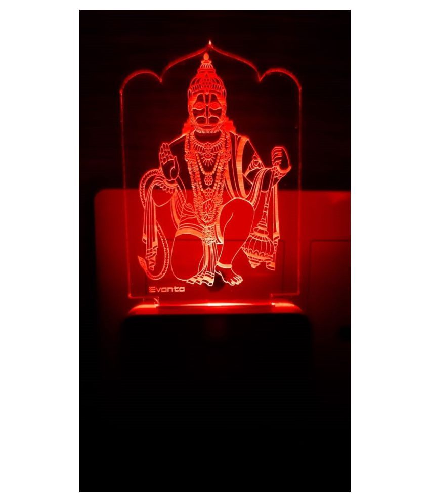     			SUPER AJANTA kastbhanjan hanumanji  balaji  E001 Night Lamp Multi - Pack of 1