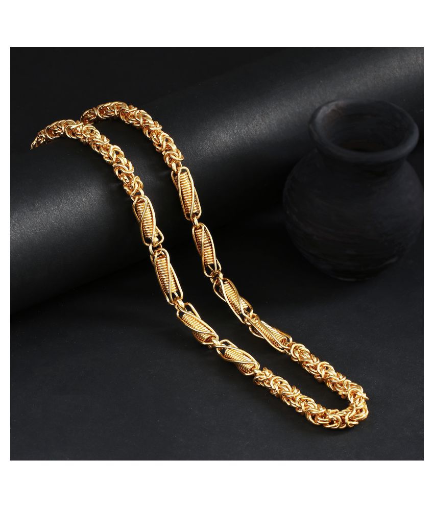     			Sukkhi Sparkling Gold Plated Byzantine Chain for Men