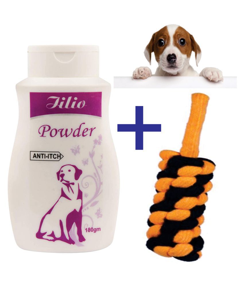 Anti-Itch Dog Powder (200gms)  With Rope Corn Toys