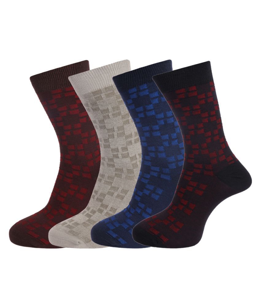     			Dollar - Cotton Men's Printed Multicolor Full Length Socks ( Pack of 4 )