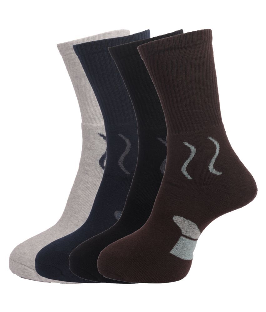     			Dollar Socks Multi Casual Full Length Socks Pack of 4