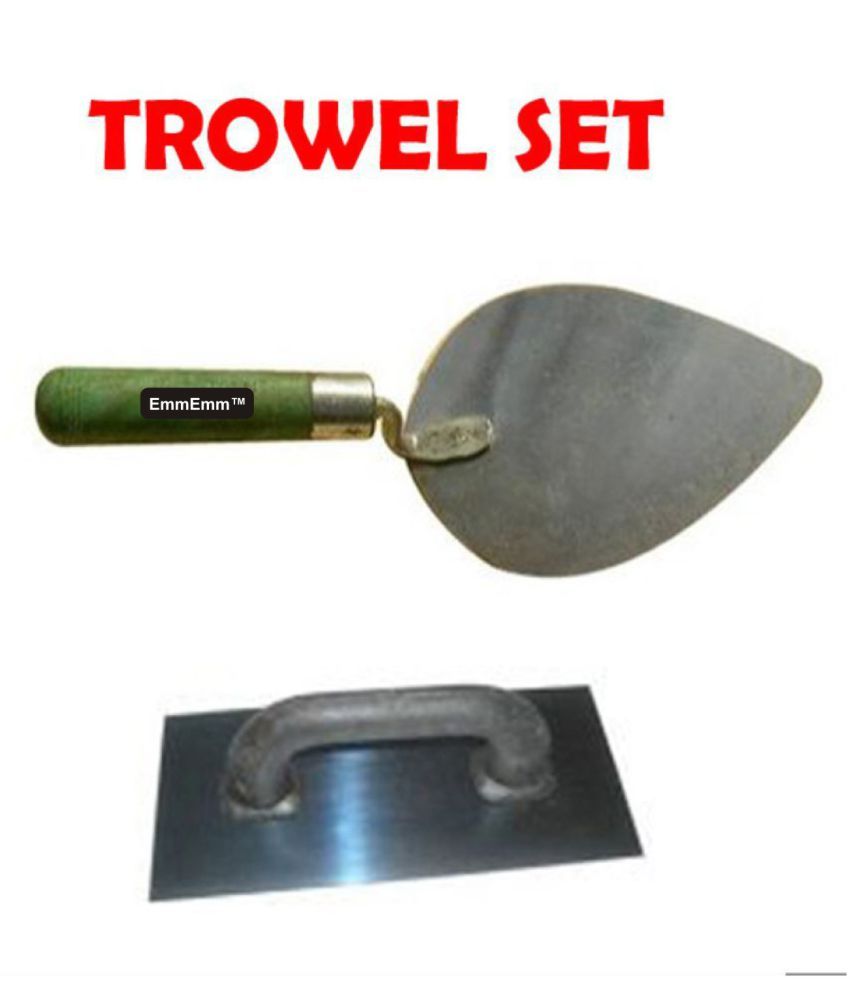     			EmmEmm Plastc Handle Plastering Trowel Set (Kandi & Gurmala) for Gardens & Homes