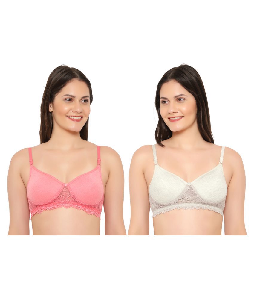     			KYODO Cotton Everyday Bra - Multi Color Pack of 2