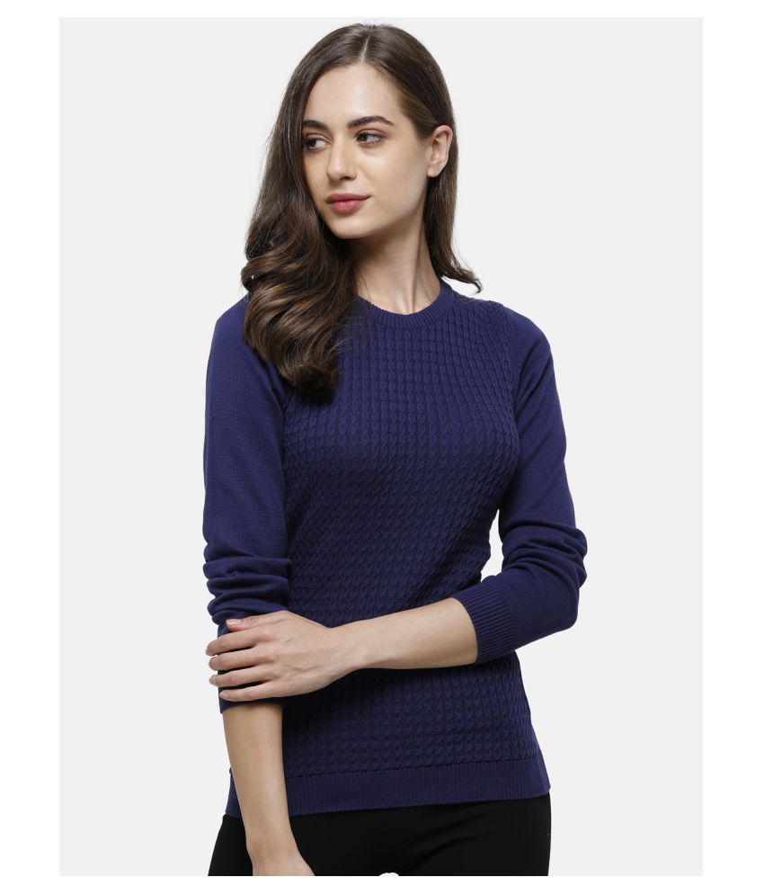     			98 Degree North Cotton Blue Pullovers - Single