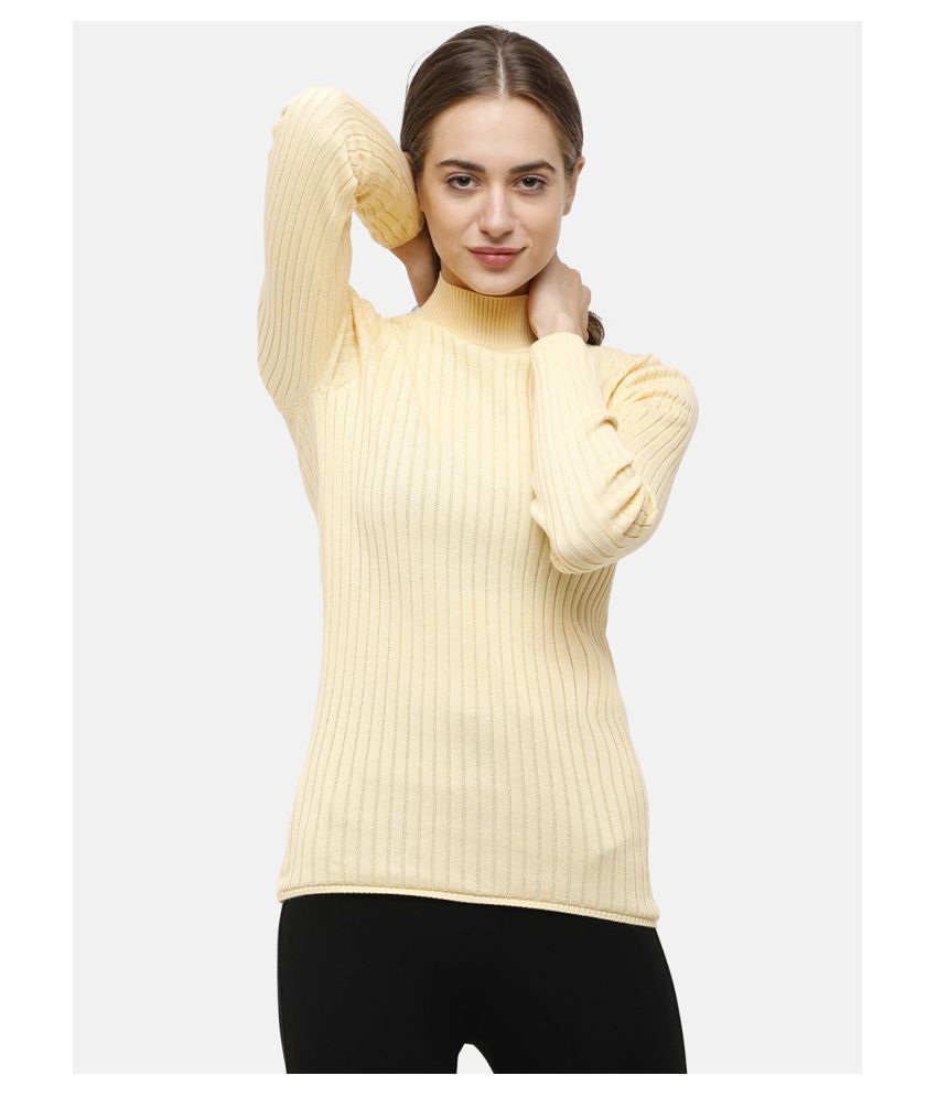     			98 Degree North Cotton Yellow Pullovers - Single