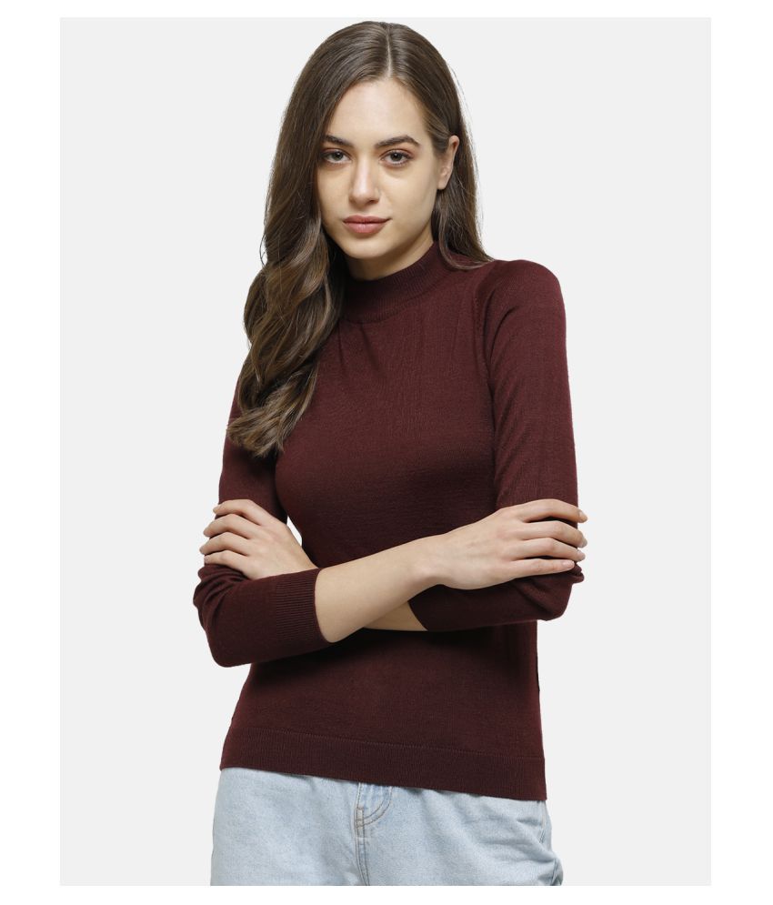     			98 Degree North Woollen Red Pullovers - Single