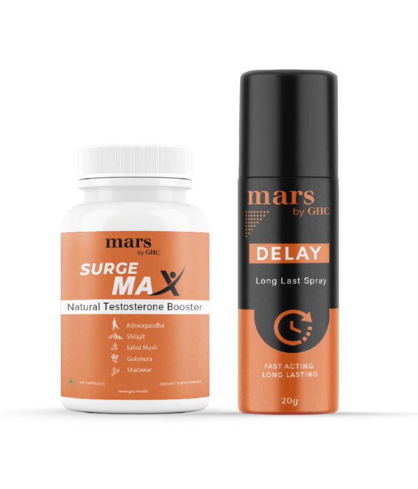 Mars by GHC Stamina Booster Combo Delay Spray & Better Performance Capsules(Shilajit)