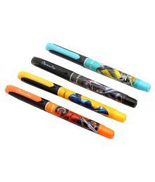 Set Of 4 - Bhikshu Sports Bikes Fountain Pens With Cartridge &amp; Fine Nib for Students,Kids