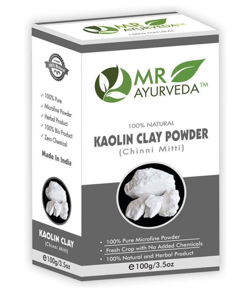     			MR Ayurveda Kaolin Clay Powder for Skin Whitening Face Pack Masks 100 gm