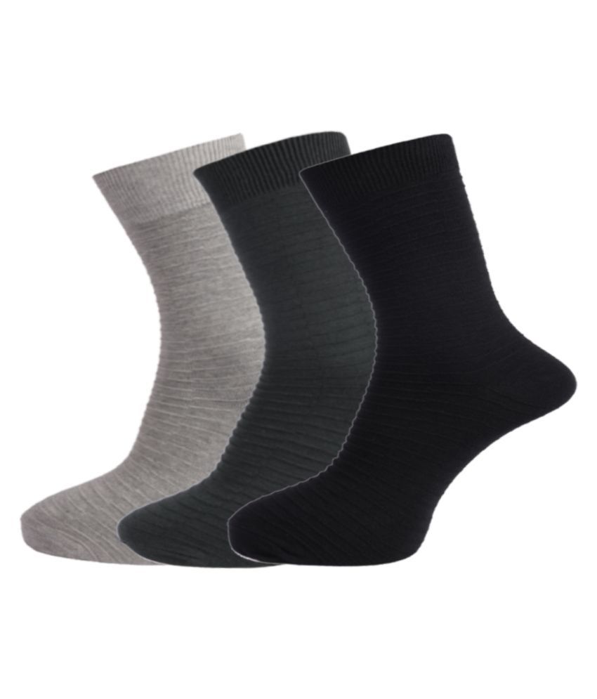     			Dollar - Cotton Men's Self Design Multicolor Full Length Socks ( Pack of 3 )