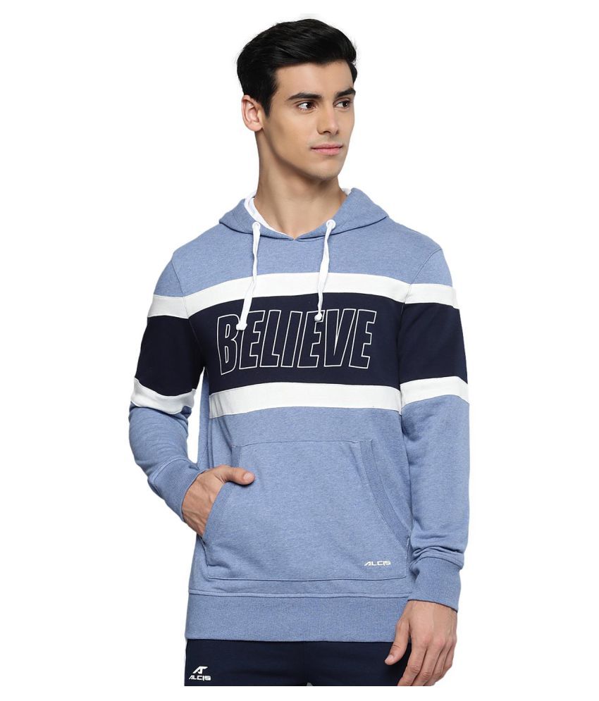     			Alcis Blue Cotton Sweatshirt