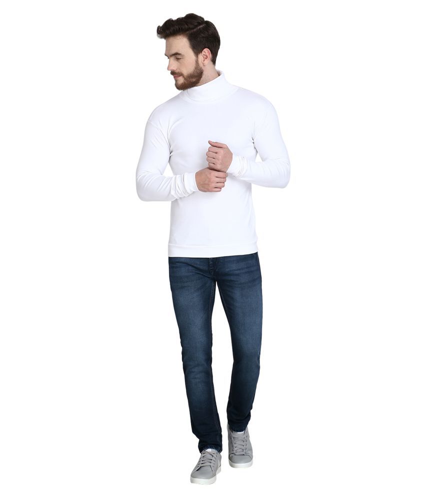     			Diaz - White Cotton Blend Slim Fit Men's Polo T Shirt ( Pack of 1 )