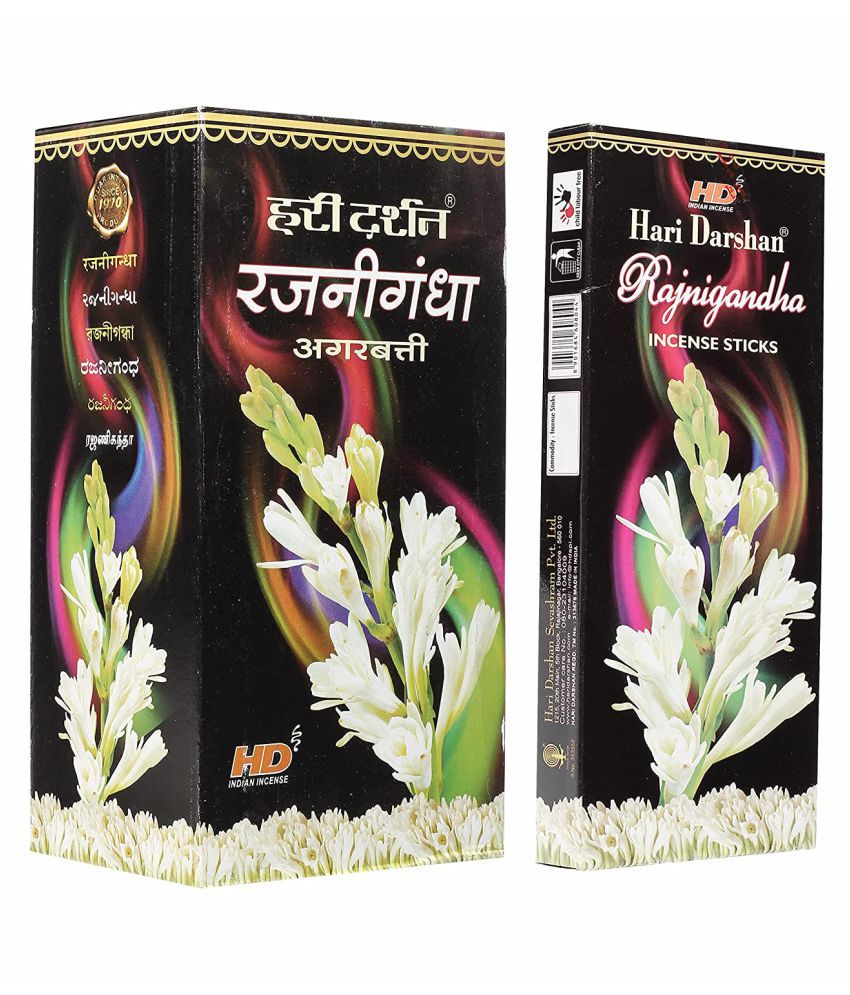 Hari Darshan Fresh Rajnigandha Pooja Agarbatti 32 Sticks 20g- Pack of 12