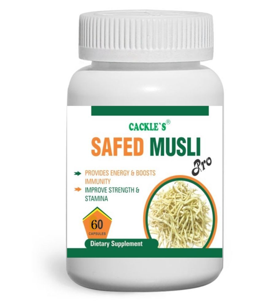     			Cackle'S Herbal Safed Musli Pro Capsule 60 No.S