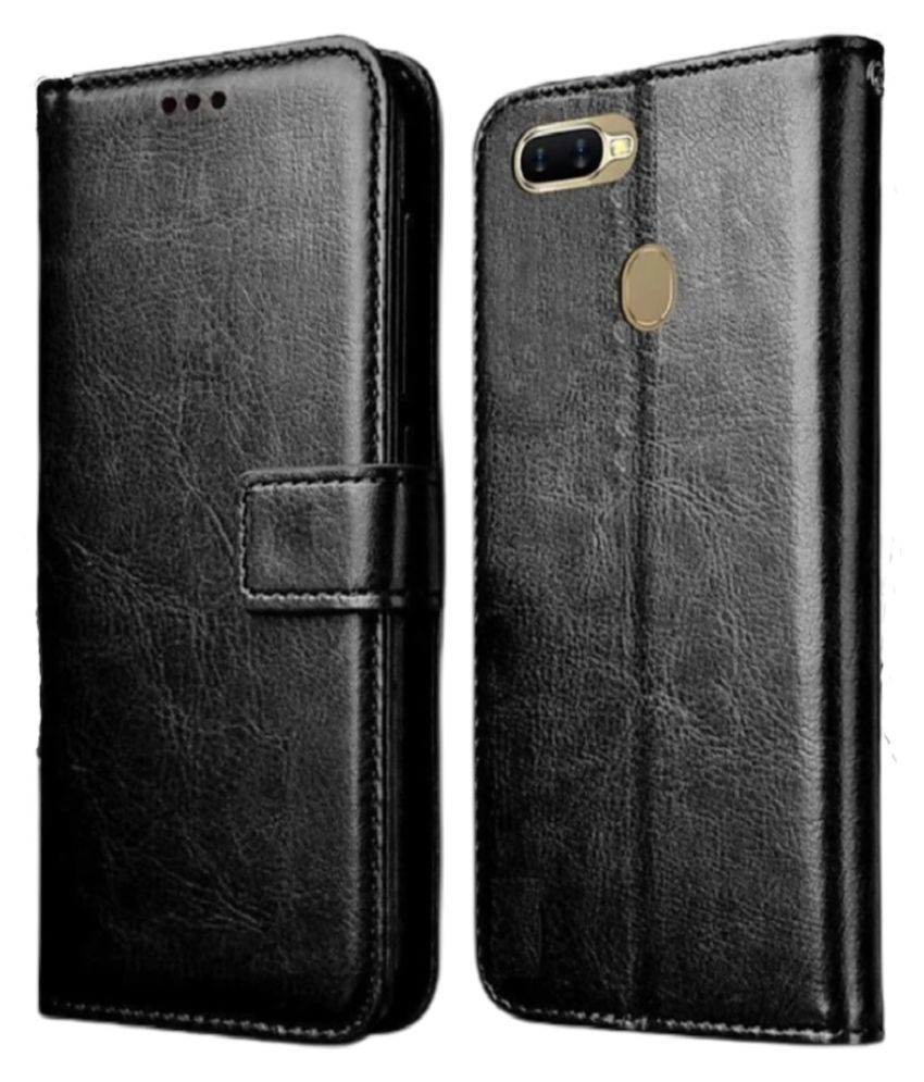     			OPPO A12 Flip Cover by RGVEEN - Black